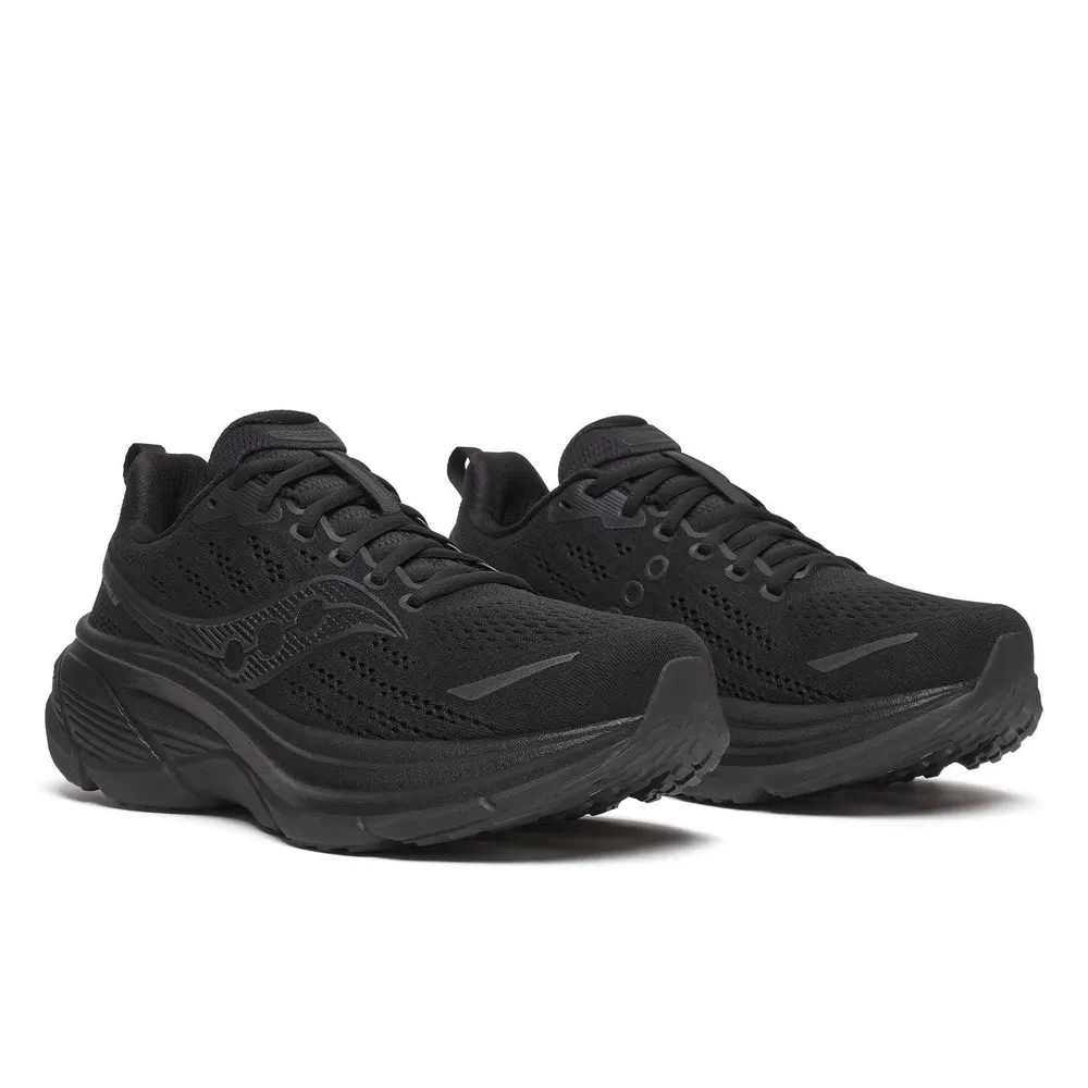 Saucony Hurricane 25 Road Running Shoes Mens in Triple/Black, additional product view 2