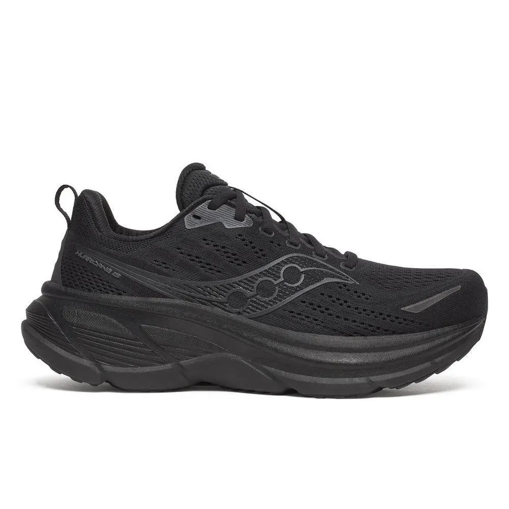 Saucony Hurricane 25 Road Running Shoes Mens in Triple/Black – Footwear