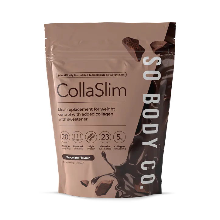 So Body Co. So Body Co CollaSlim Meal Replacement Shake with Added Marine Collagen Chocolate 40g X 20 Meals
