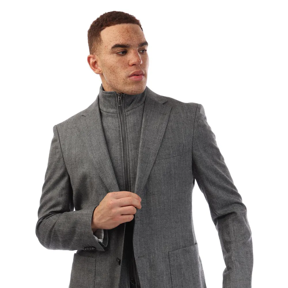 Boss Men's H Hutson Bib Formal in Open Grey, additional product view 2