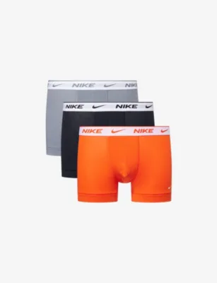 For Him Essential Pack of Three Cotton-Stretch Trunks in Pcante Rd/cl Gry/blk/wht – Mens | Underwear & socks | Underwear | Multi Packs