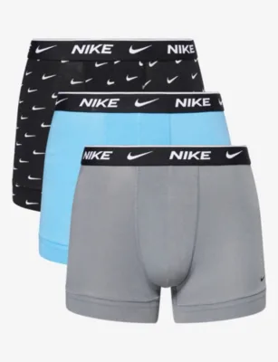 For Him Essential Pack of Three Cotton-Stretch Trunks in Open – Mens | Underwear & socks | Underwear | Multi Packs