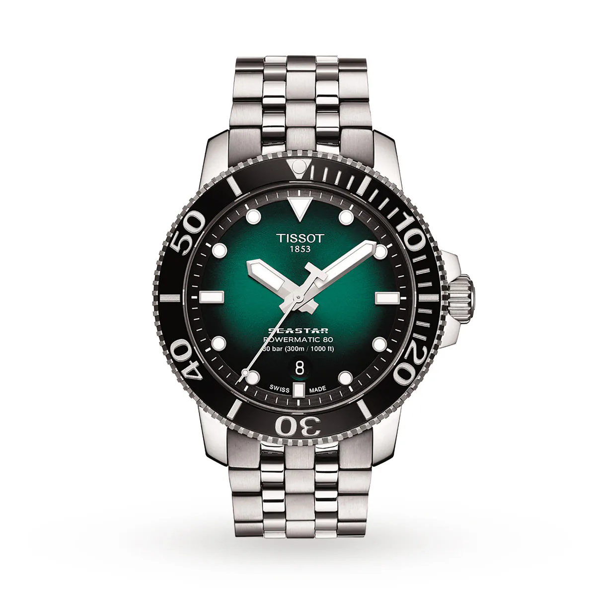 Tissot Seastar 43mm Mens Watch Green