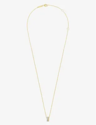 BOUCHERON Quatre Radiant Edition 18ct yellow-gold and 0.10ct brilliant-cut diamond pendant necklace