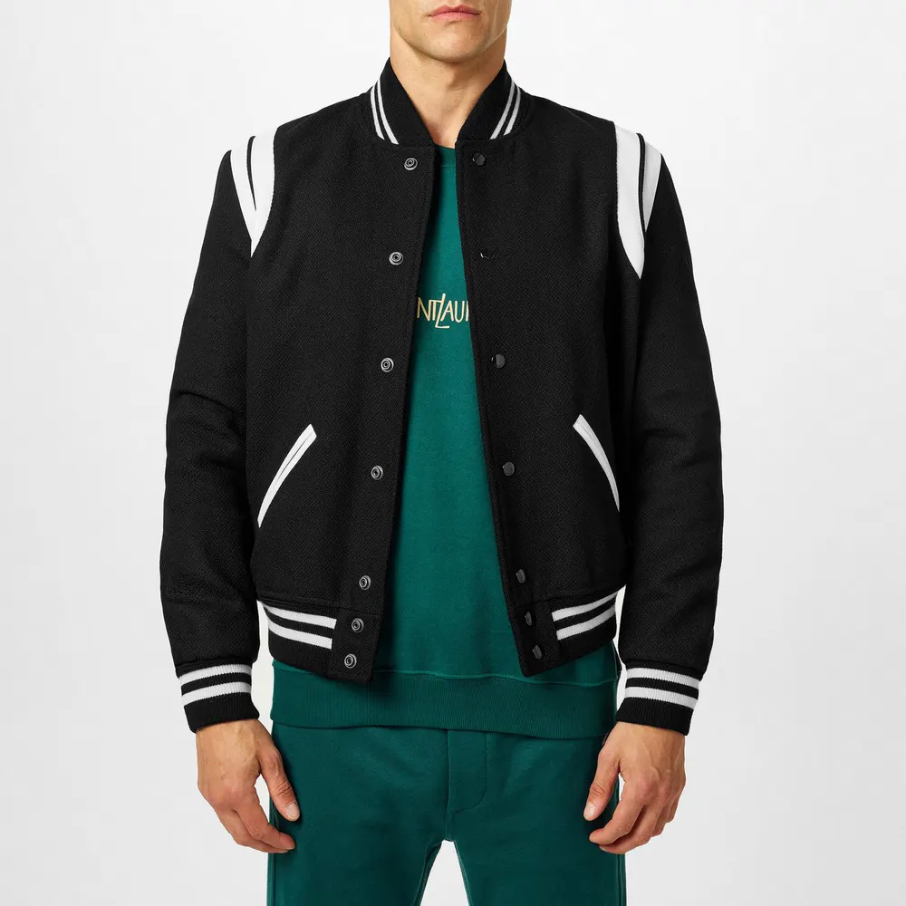 Saint Laurent Men's Wool Long Sleeve Teddy Coat detail 3