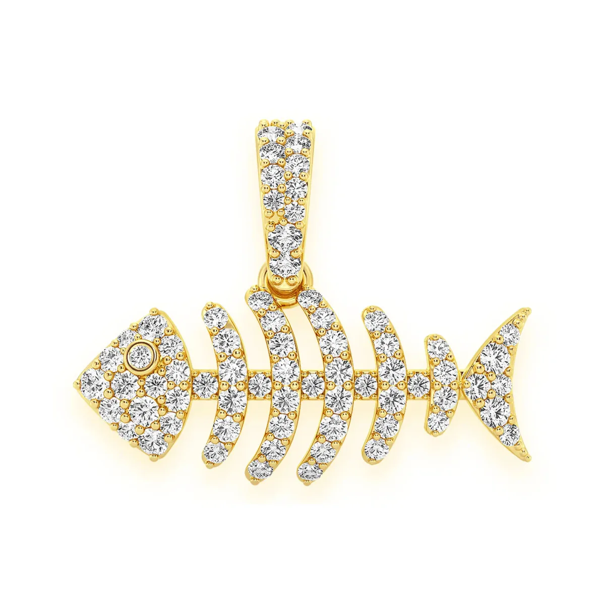 For Him Fishbone Diamond Pendant in Rose Gold / Natural Diamond – Pendant