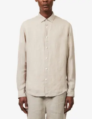 SUNSPEL Regular-Fit Long-Sleeve Linen Shirt detail 3