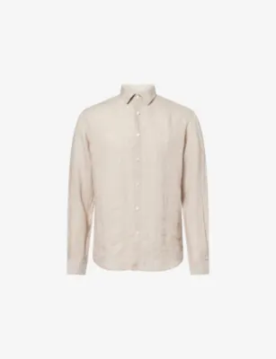 SUNSPEL Regular-Fit Long-Sleeve Linen Shirt