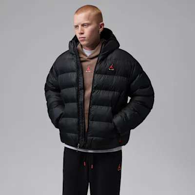 Jordan Brooklyn Men's Puffer Jacket - Black/Black/University Red