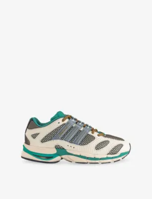 ADIDAS Adistar Mesh and Faux-Leather Trainers - 6.5 in LINGRN TEGRME TRUGRN – Mens | Trainers | Lace up trainers