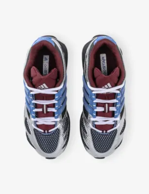 ADIDAS Adistar Mesh and Faux-Leather Trainers - 6.5 in AUCO SILVMT BLUFUS, additional product view 2
