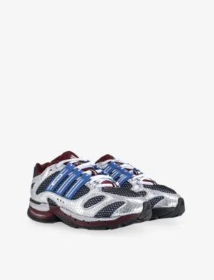 ADIDAS Adistar Mesh and Faux-Leather Trainers - 6.5 in AUCO SILVMT BLUFUS, additional product view 3