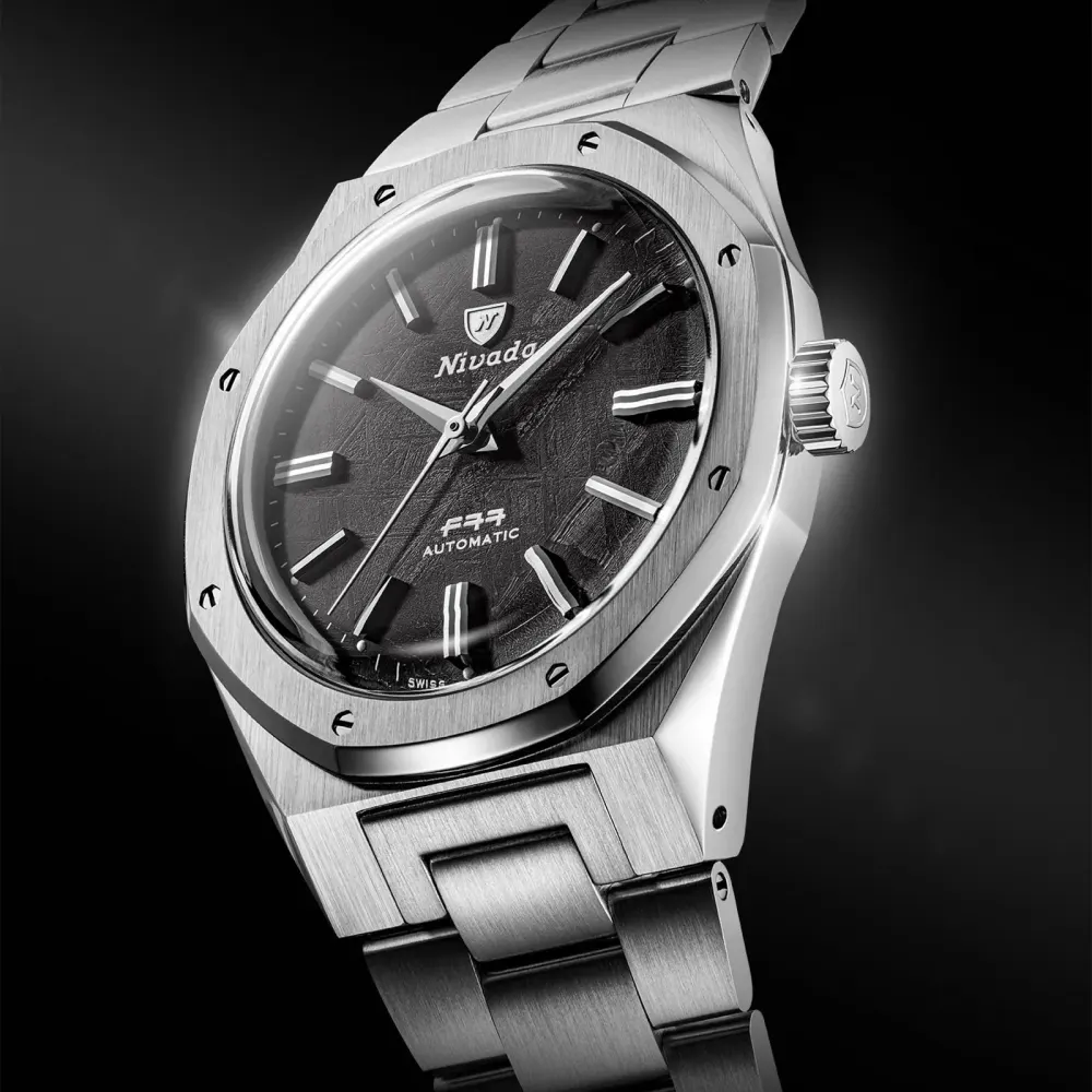 Nivada Grenchen F77 MK2 38mm Mens Watch Grey in Grey, additional product view 2