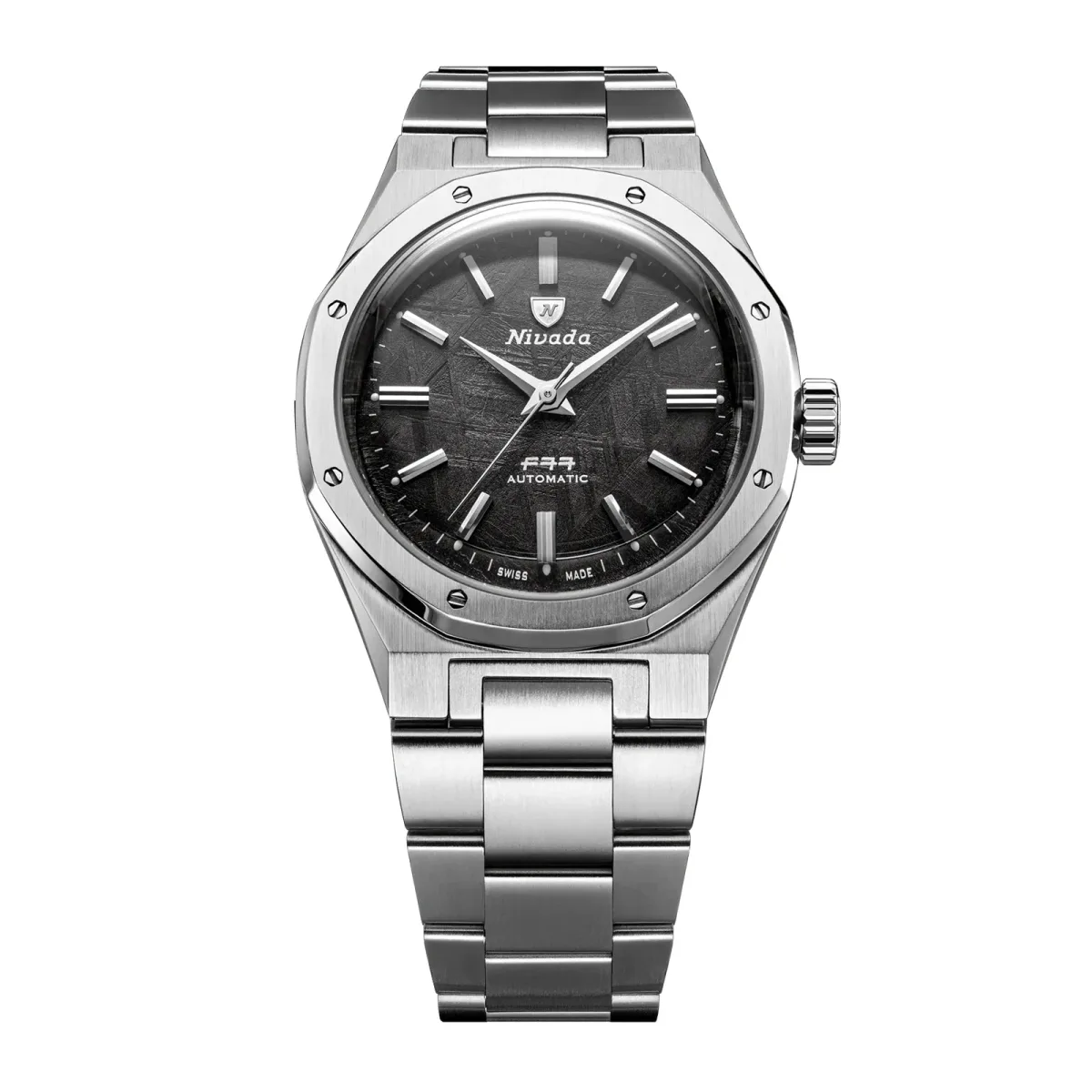 Nivada Grenchen F77 MK2 38mm Mens Watch Grey