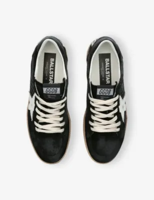 GOLDEN GOOSE Ballstar Stitched 80203 Suede Trainers - EUR 41 / 7 UK MEN in BLACK, additional product view 2