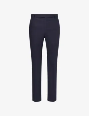 DUNHILL Belgravia Pressed-Pleat Wool Trousers - 40R