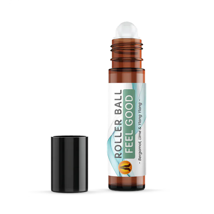 Aroma Energy Feel Good - Roller Ball Pulse Point - Aromatherapy Roll On Essential Oil - 10ml