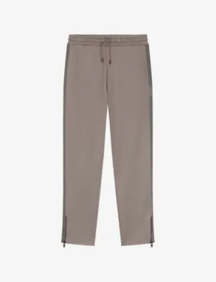 HUGO Logo-Print Relaxed-Fit Woven Tracksuit Bottoms