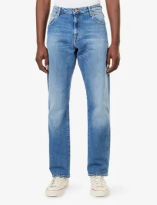 REPLAY Aideen Straight-Leg Denim Jeans - 31/32 in MEDIUM BLUE, additional product view 3