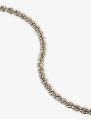 TOM WOOD Rope Rhodium-Plated 925 Sterling Silver Bracelet - 7.7in detail 3
