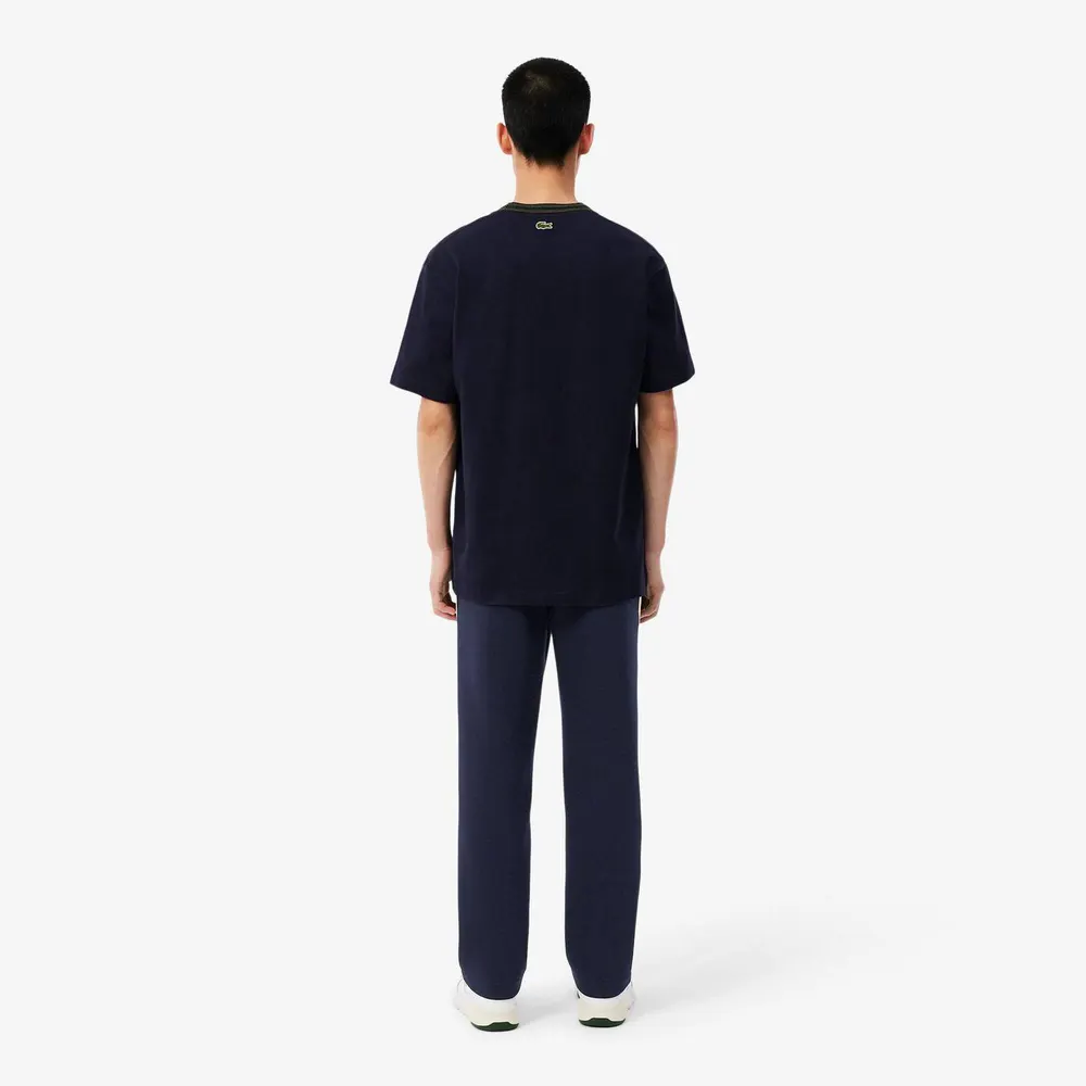Lacoste Men's Stripe Cotton Joggers detail 3