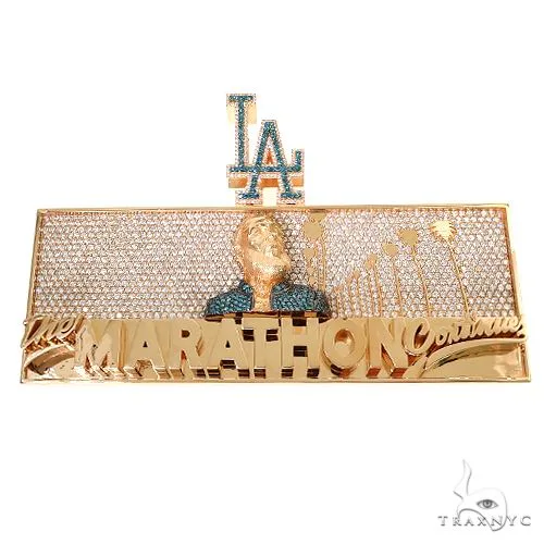 RINA - For Him CUSTOM Custom Made Nipsey Hussle The Marathon Mural Pendant 67606 in Rose Gold – Pendant