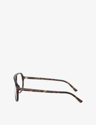 RAY-BAN RB5698 Square-Frame Tortoiseshell Acetate Optical Glasses detail 2