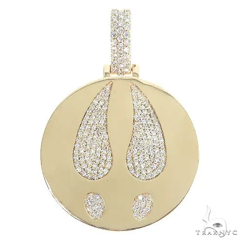 RINA - For Him CUSTOM 14K Gold Custom Made Diamond Round Pendant 66697 in Rose Gold – Pendant