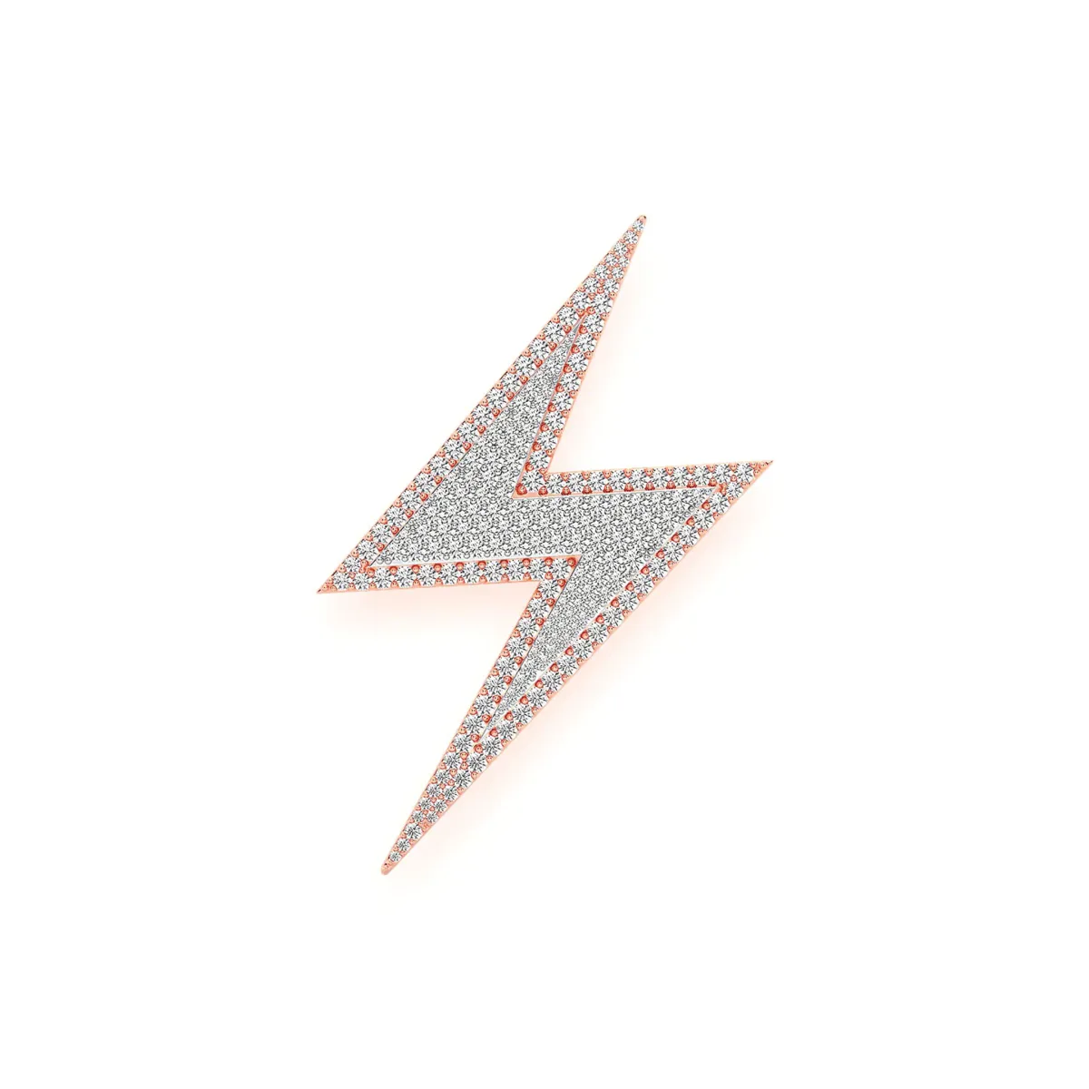 For Him Hidden Bail Lightning Pendant in 2.75ctw / Rose Gold / Natural Diamond – Pendant
