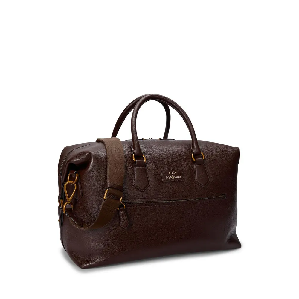 Polo Ralph Lauren Pebbled Leather Duffel Bag detail 2