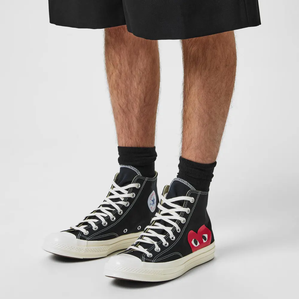 Comme des Garcons PLAY Chuck Logo High Top Trainers detail 2