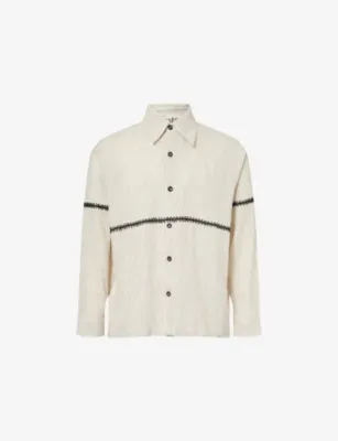 KARTIK RESEARCH Rabari Stripe Cotton Shirt in WHITE/ BLACK – Mens | Shirts | Casual Shirts | Long-sleeved