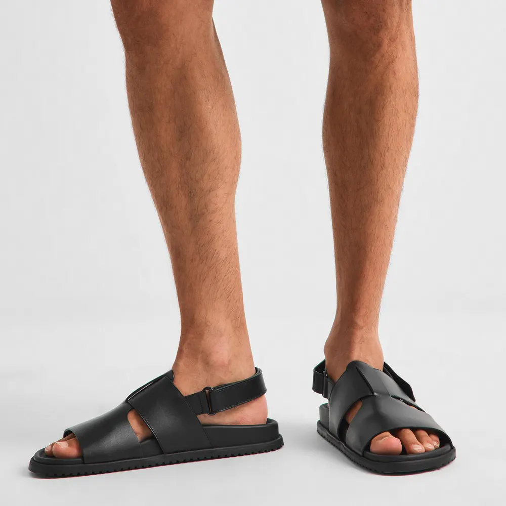 Dolce and Gabbana Men's Flat Sandals in Black, additional product view 3