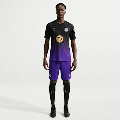 Nike F.C. Barcelona 2026/27 Match Away Men's Kobe Aero-FIT Football Authentic Shorts - Field Purple/Black/Black