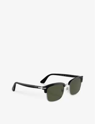PERSOL PO3327S rectangle-frame acetate sunglasses detail 2