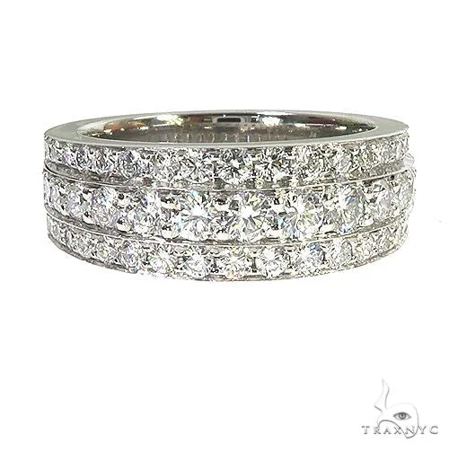 RINA - For Him CUSTOM Platinum 3 Row Diamond Ring 67208 in 5 – Ring