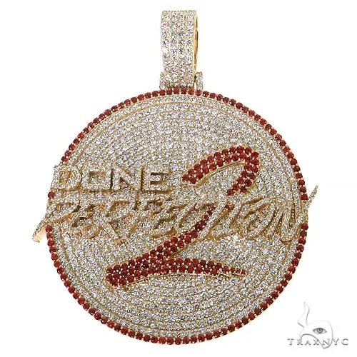 RINA - For Him CUSTOM CVD Custom Made Diamond Logo Pendant 68665 in Rose Gold – Pendant