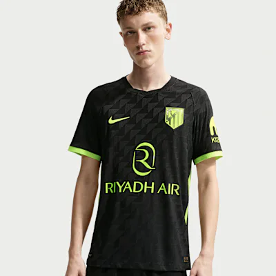 Nike Atlético Madrid 2026/27 Match Away Men's Nike Aero-FIT Football Authentic Shirt - Black/Volt/Volt