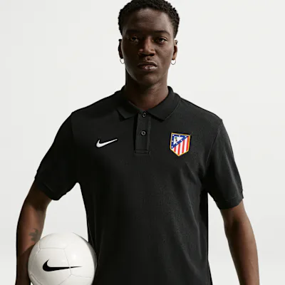 Nike Atlético Madrid Club Men's Nike Football Polo - Black/White in Black/White – Nike men's and unisex