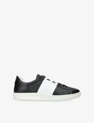 VALENTINO GARAVANI Open Royco Leather Trainers - EUR 44 / 10 UK MEN in BLK/WHITE – Mens | Trainers | Lace up trainers