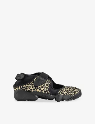 For Him Air Rift Woven Trainers - 7.5 in BLACK HEMP LEOPARD – Mens | Trainers | Lace up trainers