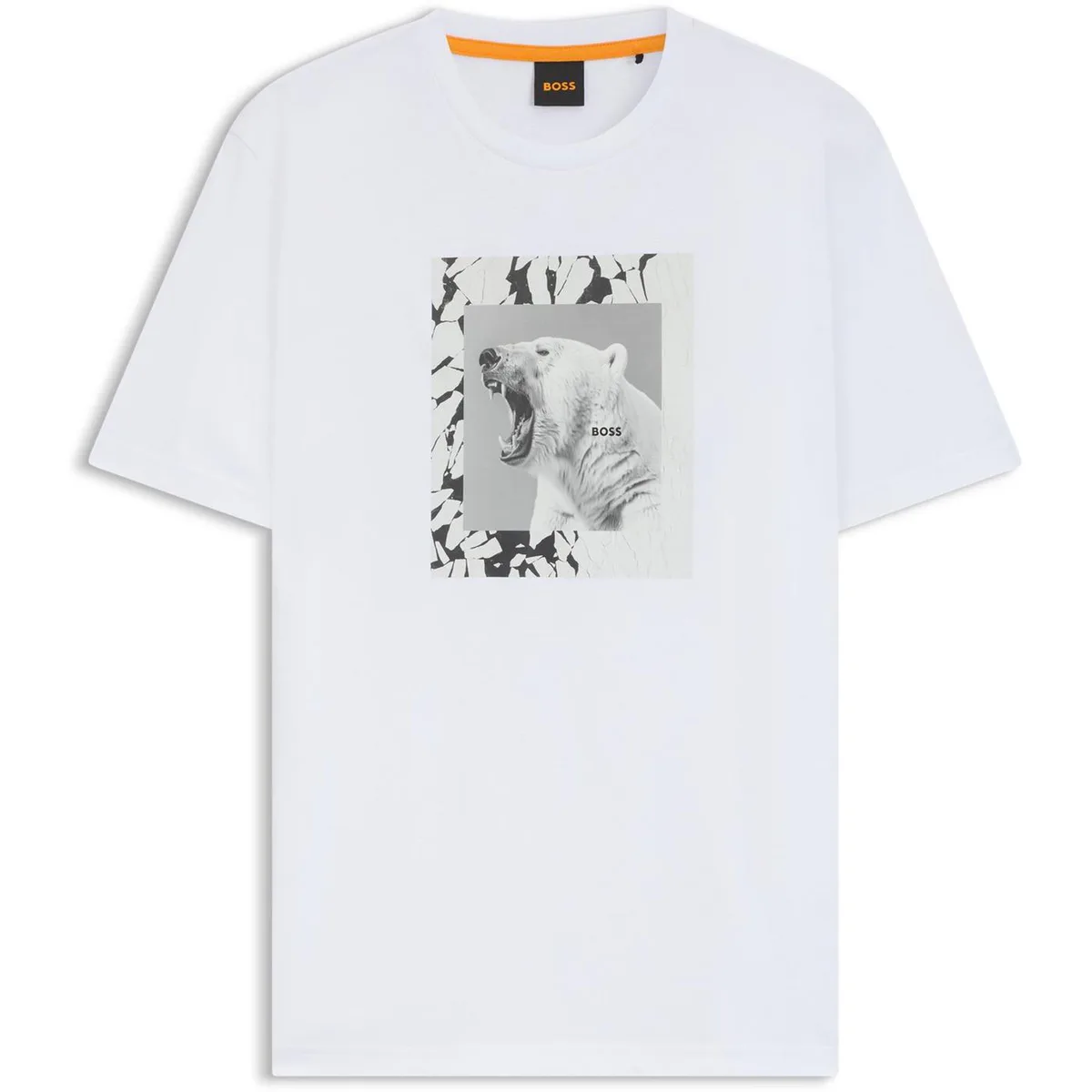 Boss Men's Lupo T-Shirt, Unique Polar Bear Graphic