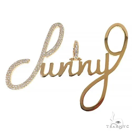 RINA - For Him CUSTOM Custom Made Diamond Name Pendant 68181 in Rose Gold – Pendant