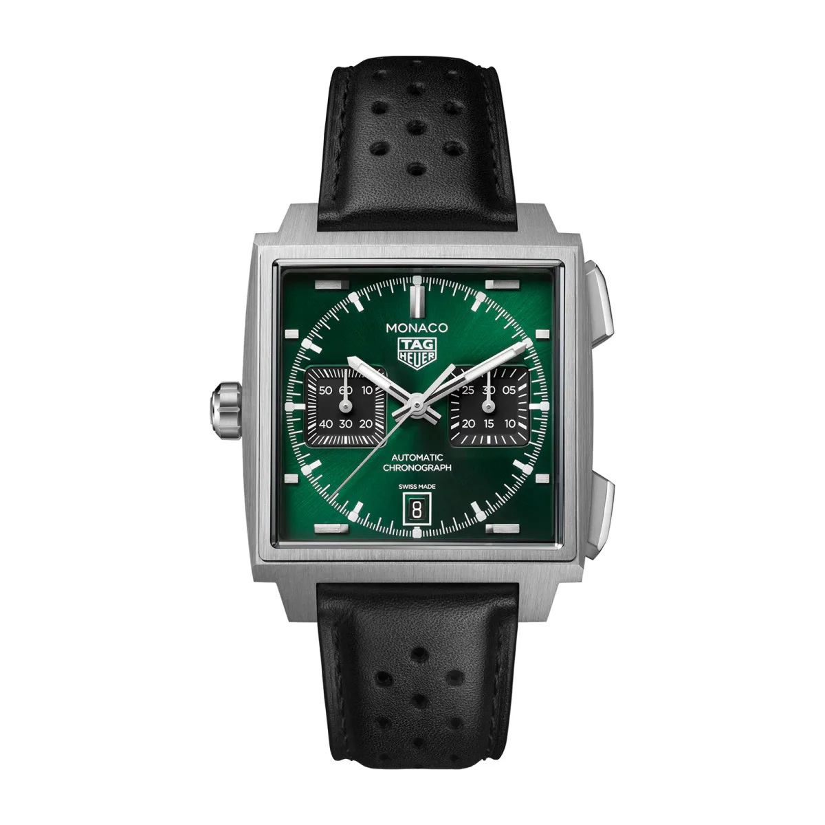 TAG Heuer Monaco Chronograph 39mm Titanium Mens Watch Green