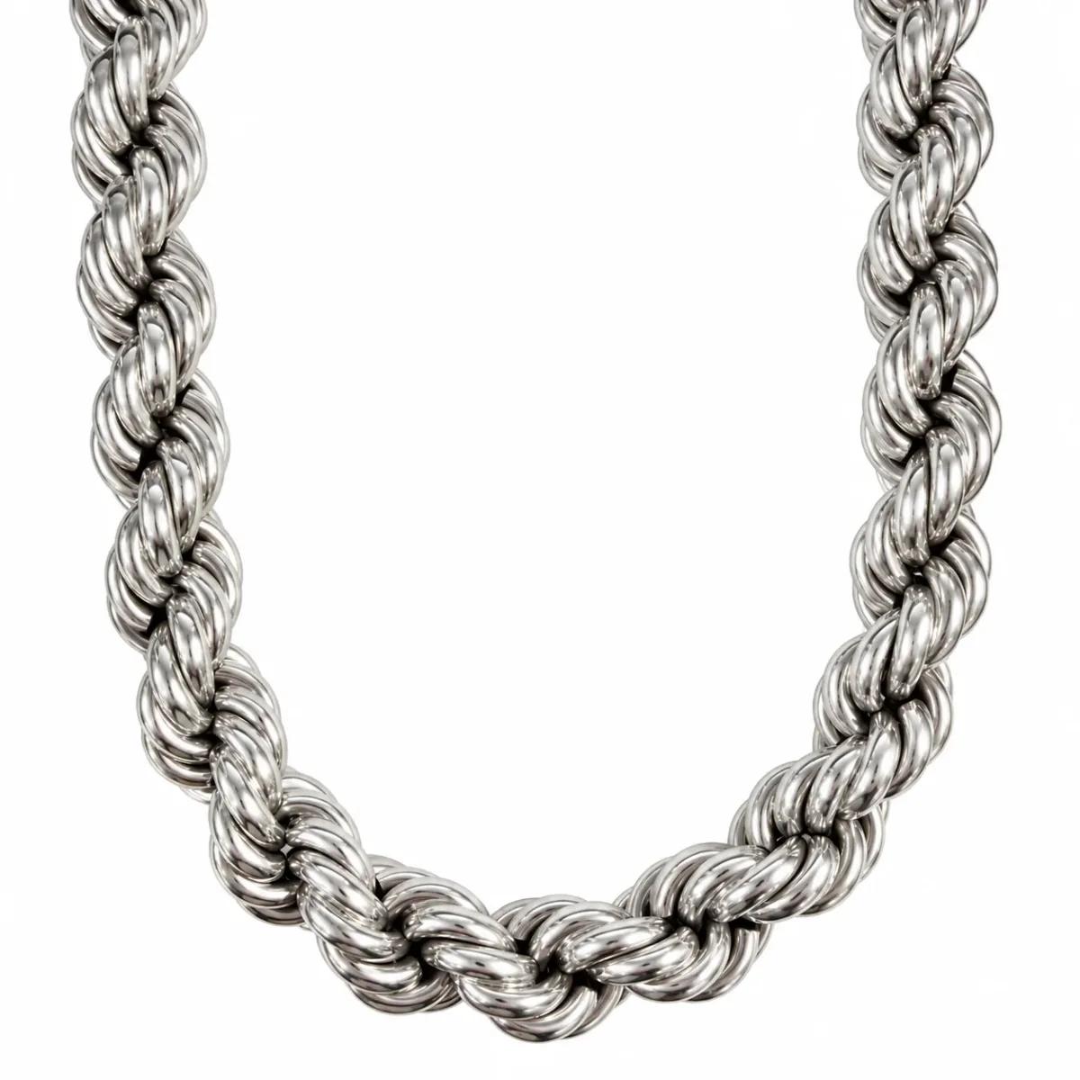 JALGAS - TN JOYERIA .925 Silver Hollow Rope 25mm Chain 71814 – Chain