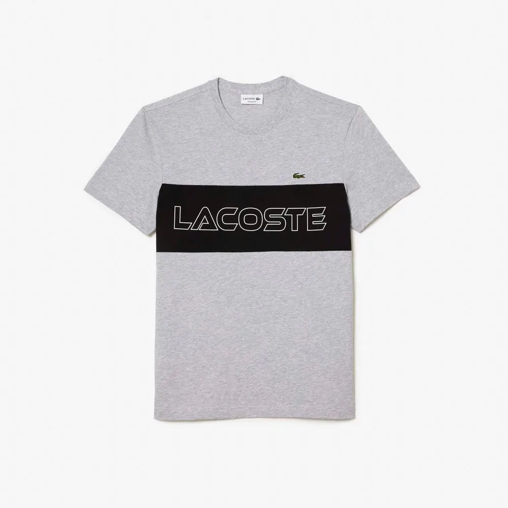 Lacoste Regular-Fit Colour Block Print T-Shirt