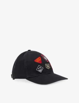 DIESEL Embroidered-Patches Cotton-Twill Baseball Cap