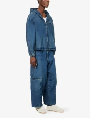SEVENTH Saygo Drawstring-Waist Denim Jeans in Clouded Indigo, additional product view 2