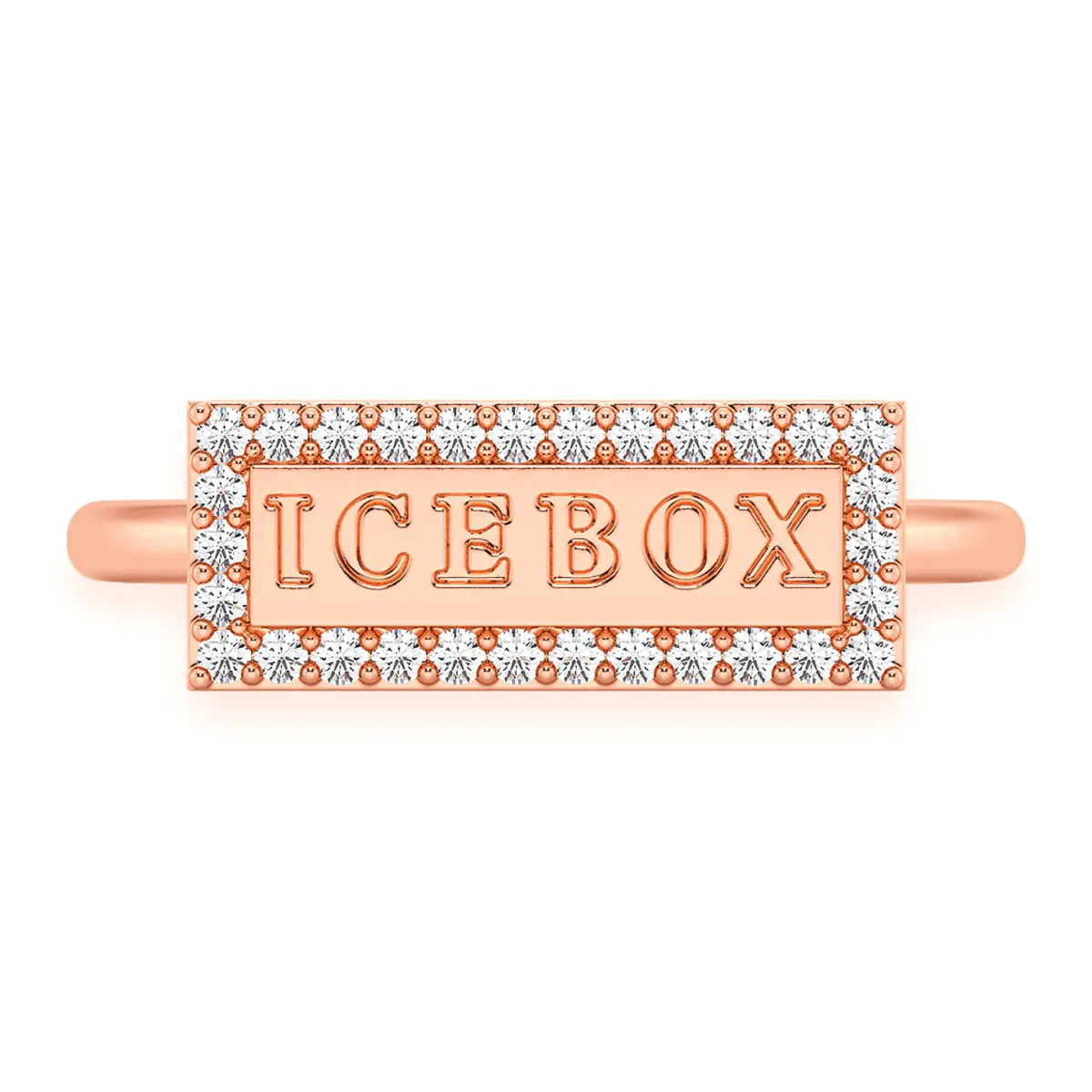 For Him Logo Silhouette Diamond Ring in Rose Gold / Natural Diamond – Ring
