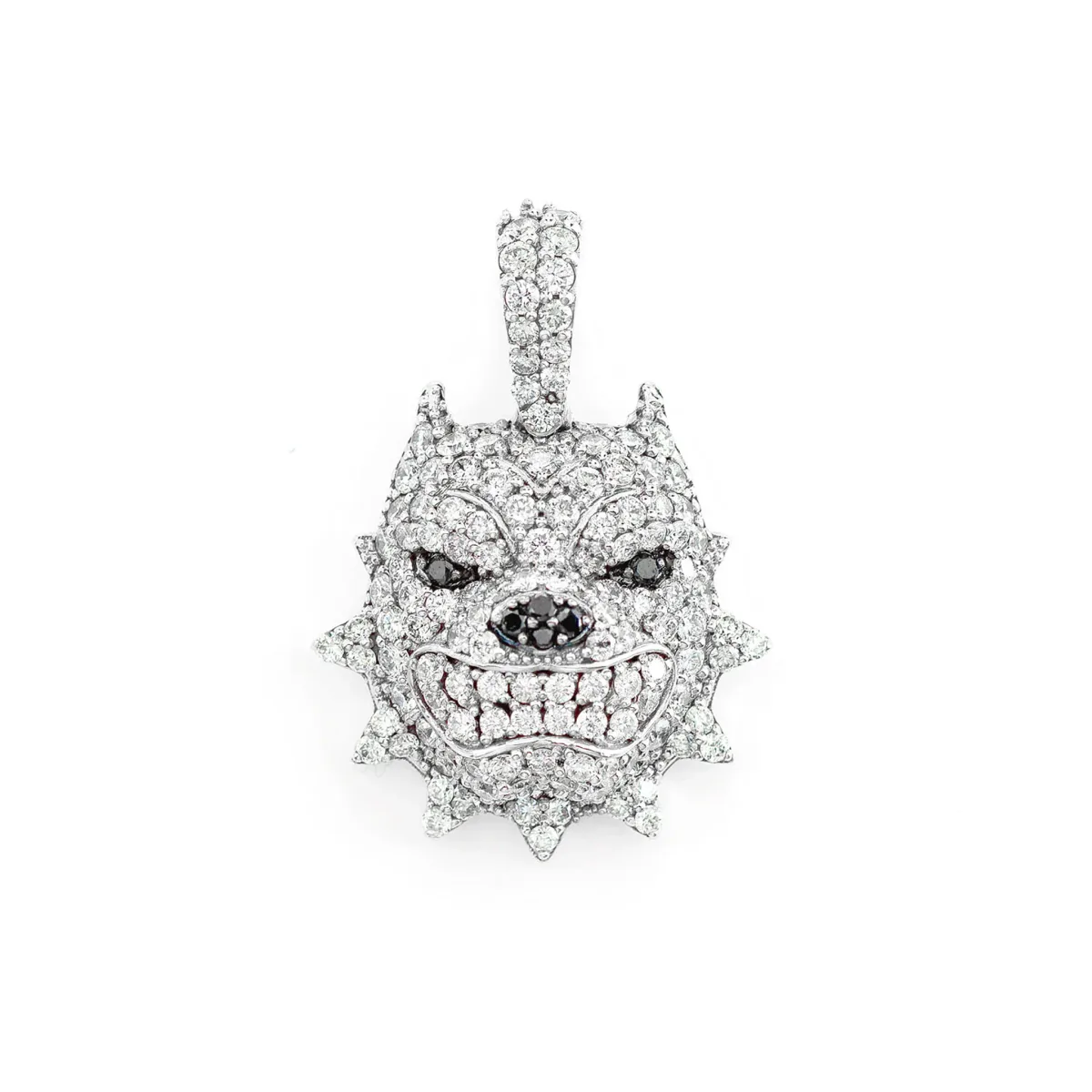 For Him Pitbull Diamond Pendant in 1.25ctw / White Gold / Natural Diamond – Pendant